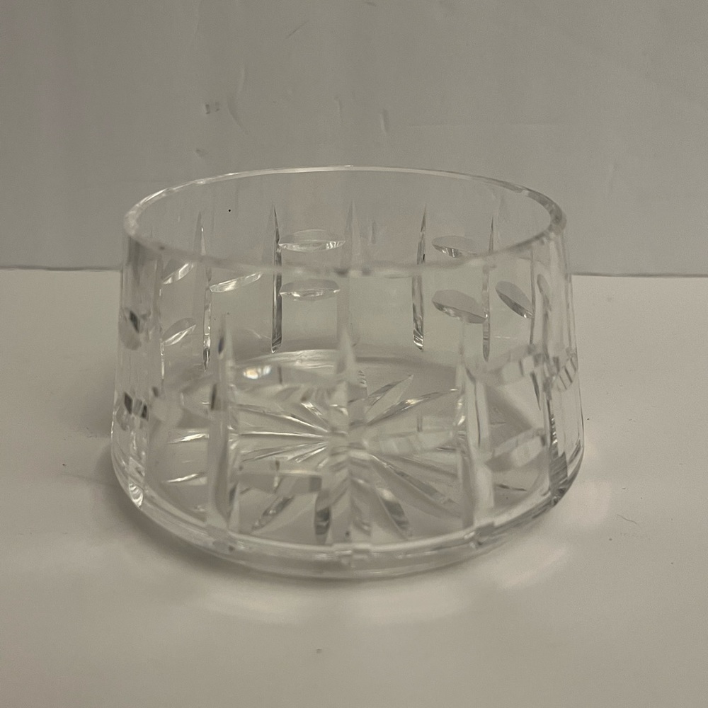 Waterford Crystal Giftware Open Sugar Bowl Hand Blown Cut Glass 4 1/4 W 1”1/2 H
